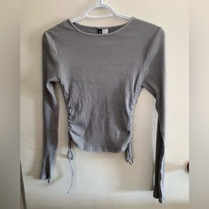 Ribbed grey long sleeve